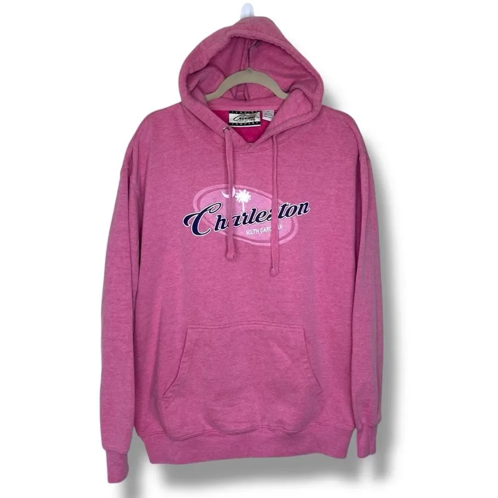 Coconut Creek Trading Co Charleston South Carolina Pink Hoodie Sweatshirt Large